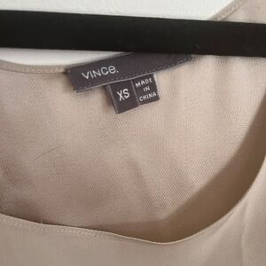 Vince Light Tan Silk Blouse